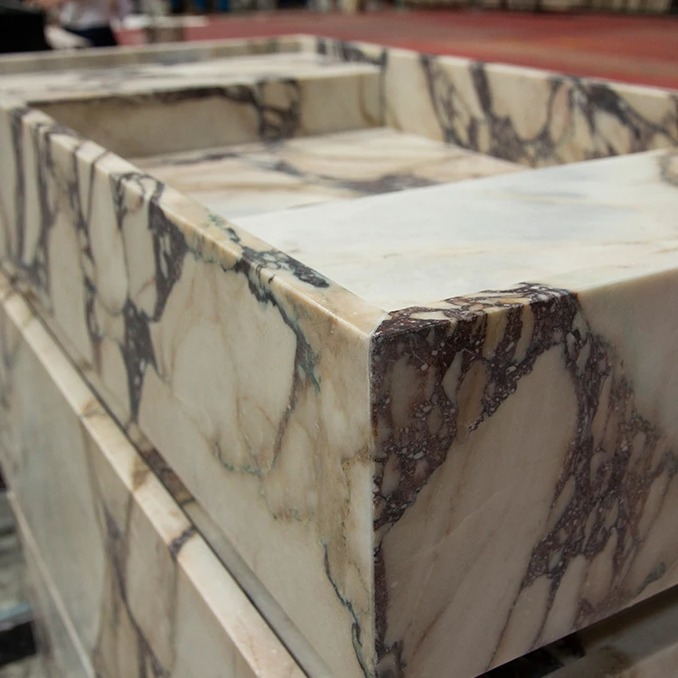calacatta viola marble basin