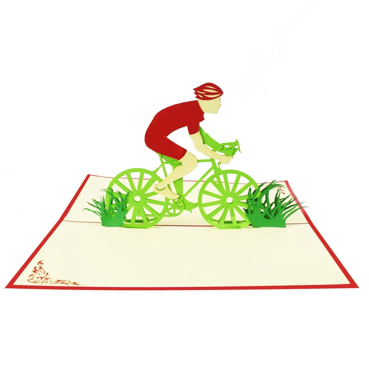 Tour de France 3D Sport Greeting Pop up card Kirigami Wholesale Vietnam Handmade Craft Gift Cheap Price