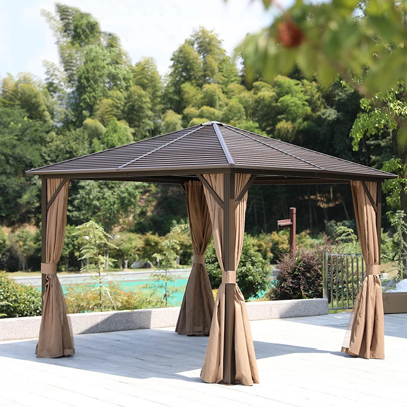 Outdoor Gazebo Courtyard Outdoor Galvanized Tent Aluminum Alloy Balcony Sunshade Roof Pavilion Garden Outdoor