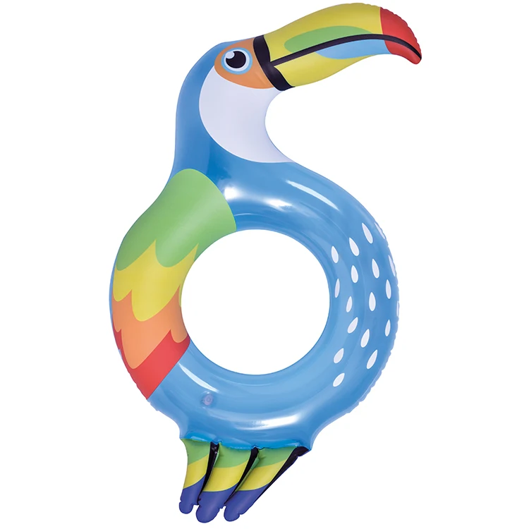 Wholesale Inflatable Parrot Swim Float Ring PVC Swimming Tube for Kid