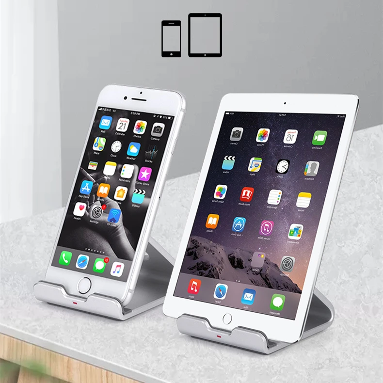 Universal Aluminum Metal Mobile Phone Tablet Desk Holder Stand For iPhone For Samsung For iPad Smartphone Tablets Charger Stands