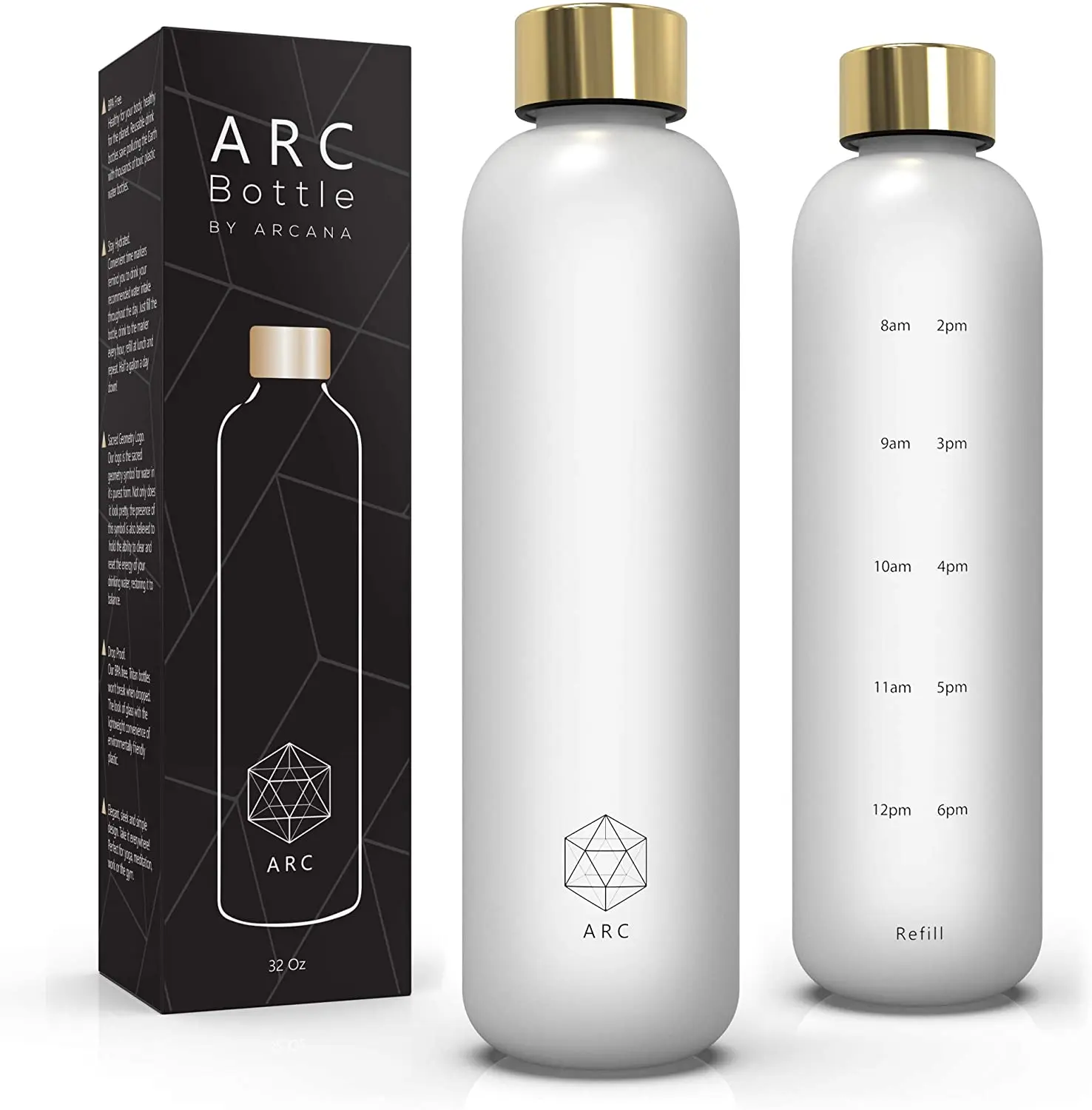 Amazon Hot Sale BPA Free Motivational Time Marker 32 OZ Water Bottles With Times To Drink