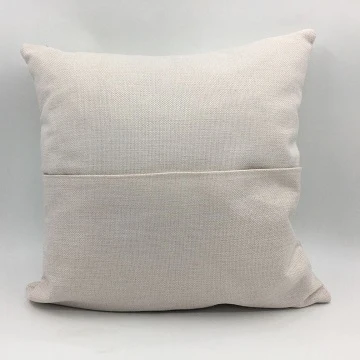 16*16 Inches Sublimation Printable Pocket Linen Pillow Case DIY Custom Christmas Throw Pillow Case Cover