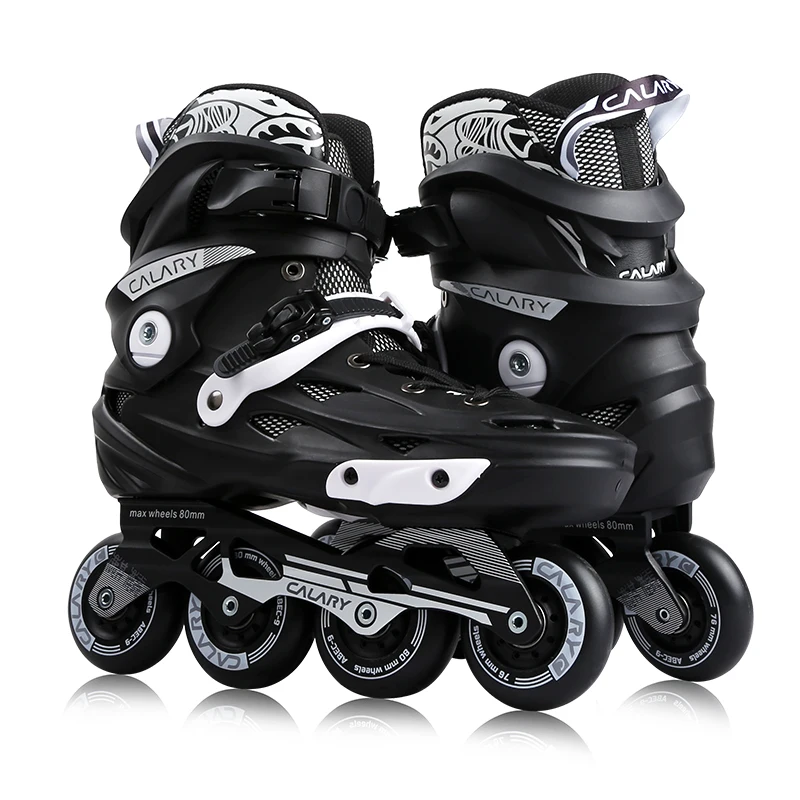 Freestyle 4 PU Wheels Size 36-43# Slalom Roller Skates ,inline Skates with CNC Aluminium Alloy Frame
