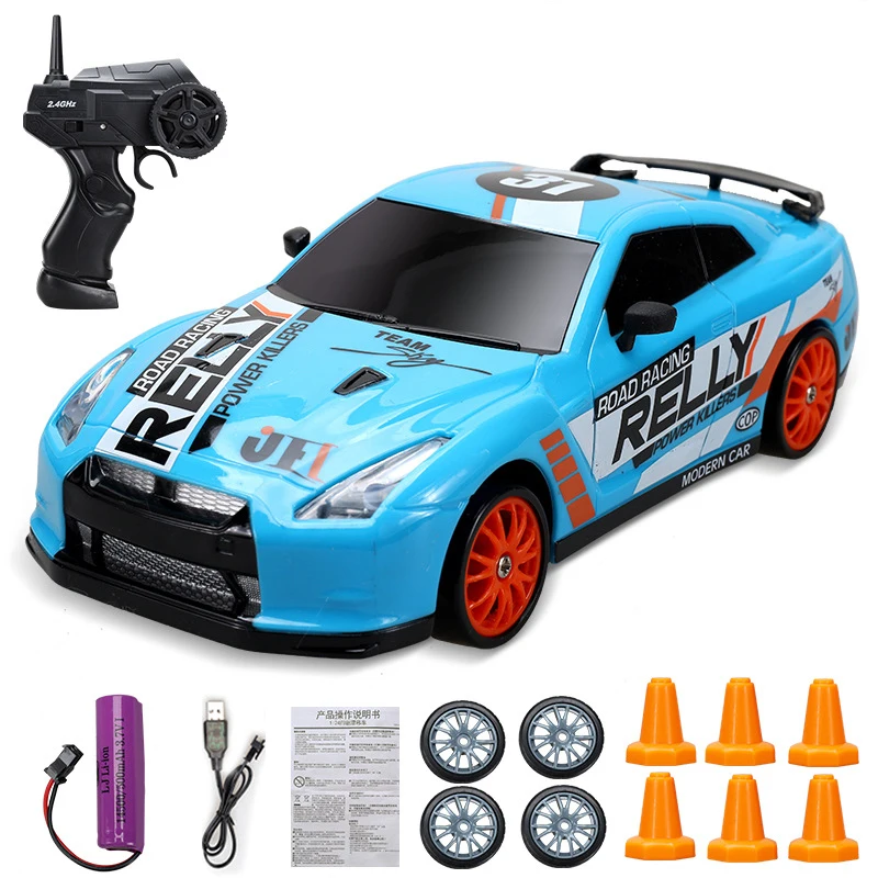 Powerful 4WD Racing Remote Control Drift Car Fun and Speedy Rc Vehicle with USB Cable Gift for Children