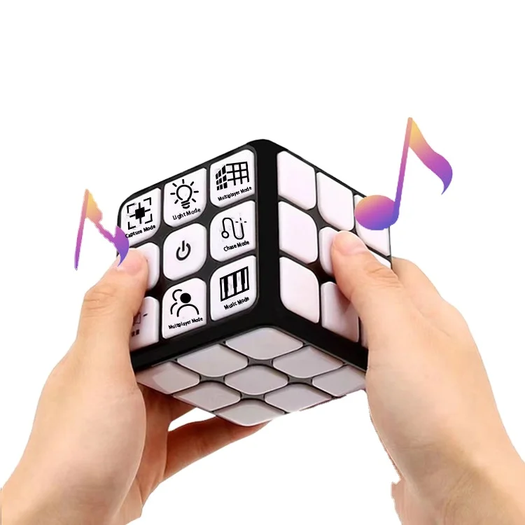 Handheld Electronic Led Educational Toys 3D Magic Magnetic Cube For Kids Game Puzzle Cube