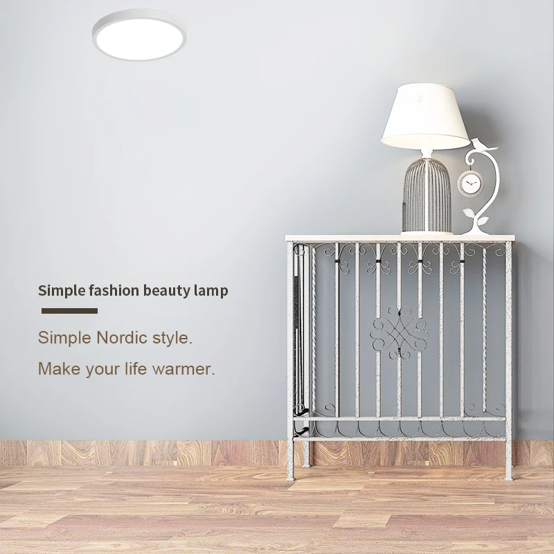 Современное украшение для дома пластиковая круглая подвесная Светодиодная панель потолочный светильник поверхностного монтажа