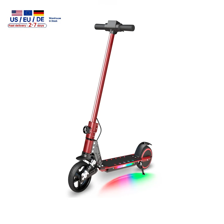 USA/UK/EU Kids scooter e scooter for children 2 tire14KM/h led scooter