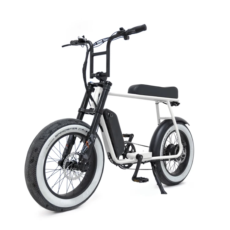 2024 Mario Ebike 48v 250W front suspension electric bike in white