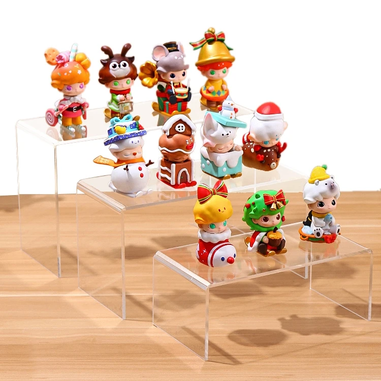 omg Clear acrylic Plexiglass products doll toy makeup display shelf laser cutting acrylic rack