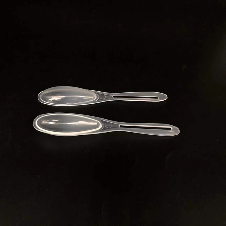 White flatware fill 7g mini honey spoon PP measuring plastic spoon With Foil Seal