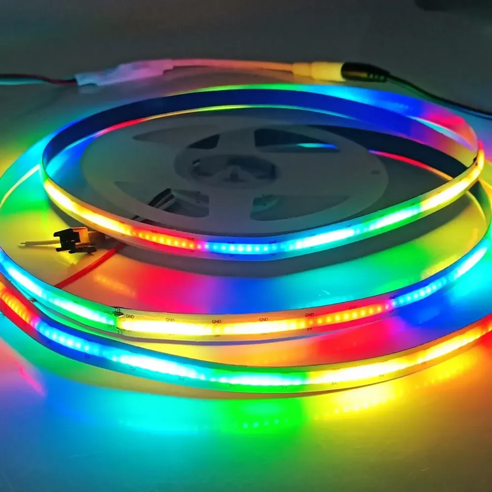 Высокояркая Светодиодная лента rgb cob, 576led/m, 720 светодиодов, магический пиксель, RGBIC, 24 В, fcob, streifen, tira fita