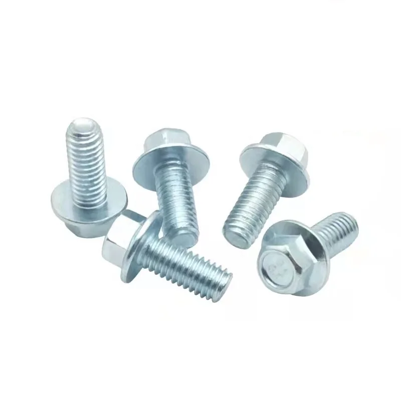 Wholesale High Quality M8 Hex Flange Bolts Steel Grade 8.8 Made in China with M12 M27 Thread Sizes Packaged in Bags