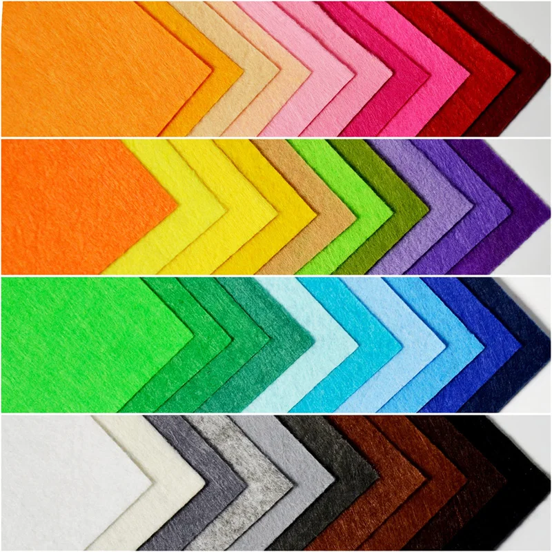 Synthetic Felt Roll Rpet1mm Thick Felt Cloth Multi-color Felt Non-woven Fabric 3mm Felt 90 Wool 10 Polyester
