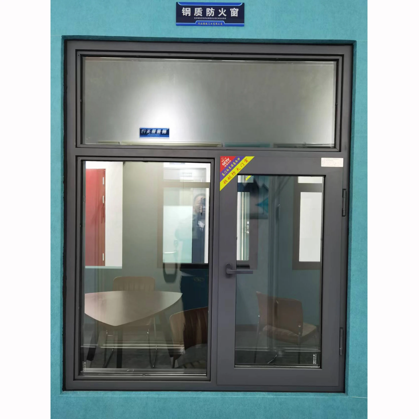 Fire rated black steel window design customized high performance steel frame windows and doors