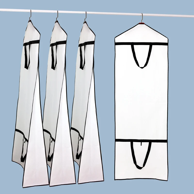 Factory Supply Wholesale Long Customized Non Woven Bridal Gown Garment Bags With Zipper