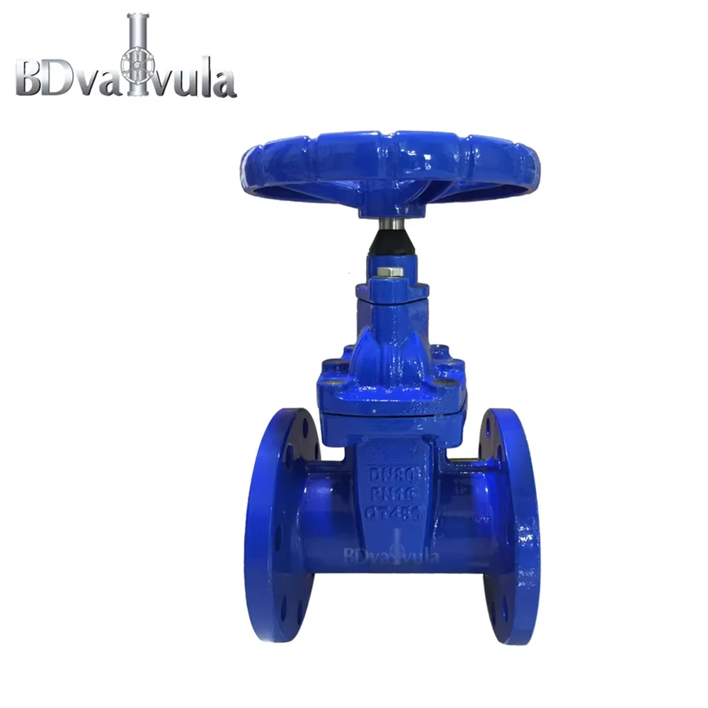 Ductile iron Flange Soft-sealing PN16 Gate Valve
