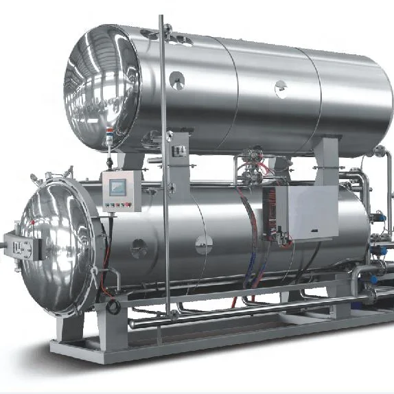 steam or water used single pot sterilizing retort canned food machine