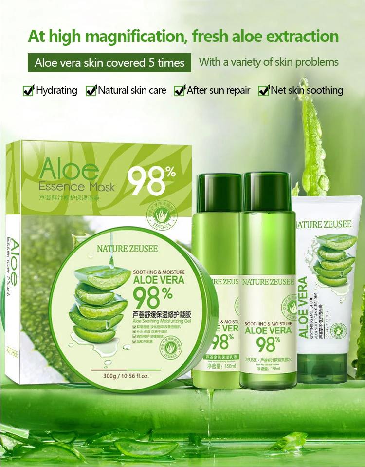 Private Label Aloe Essence Soothing Moisture Foam Cleanser Hydrating Organic Facial Mask Aloe Vera Natural Skin Care