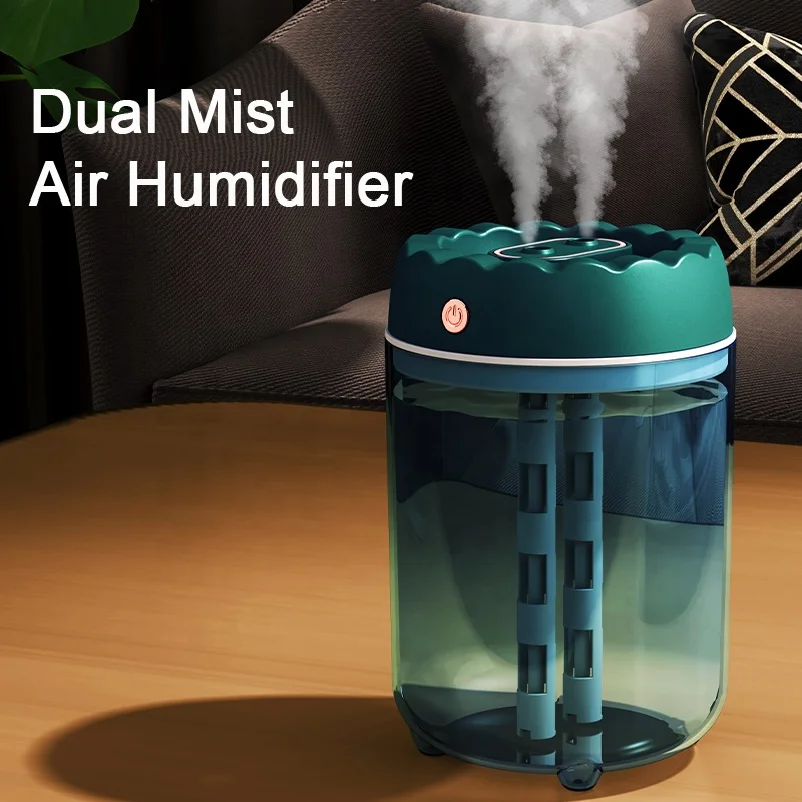 Office Two-hole Large Capacity Air Humidification Humidifier Household Fog Mute Desktop Atomizer Humidifier
