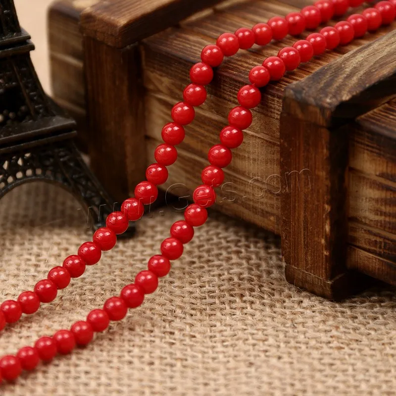 DIY jewelry making bulk Natural Stone Coral Beads Round polished red Size 2 3 4 6 8 9 10 11 12 13mm Approx 38cm 1493058
