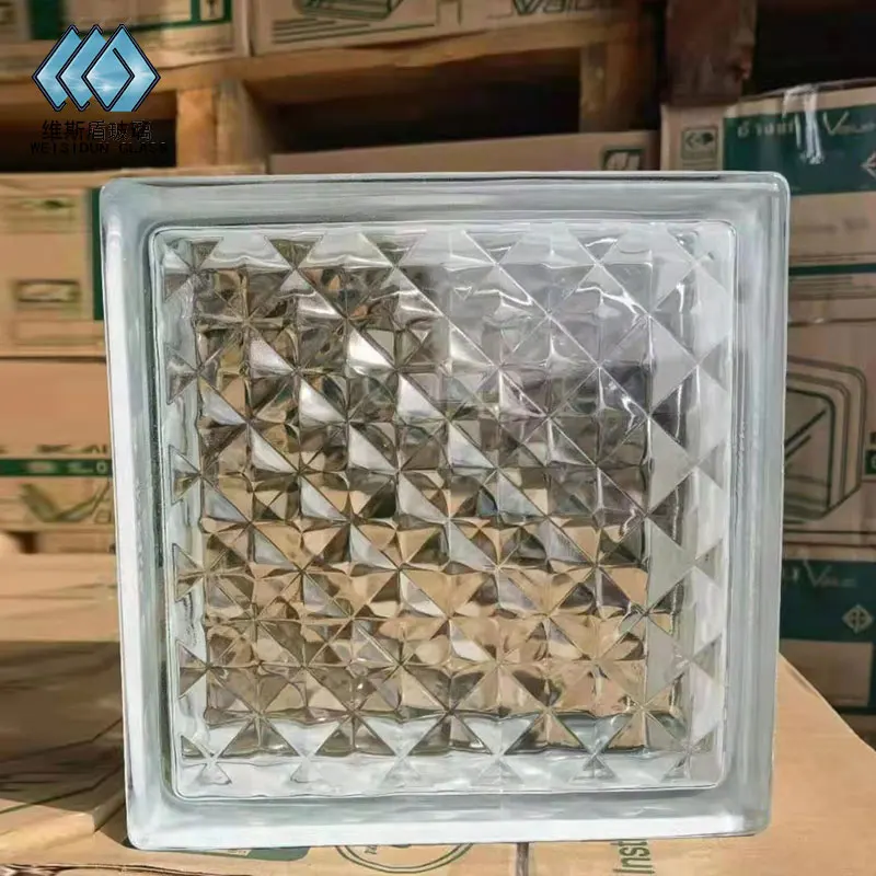 Architectural decoration like cloud hollow glass bricks