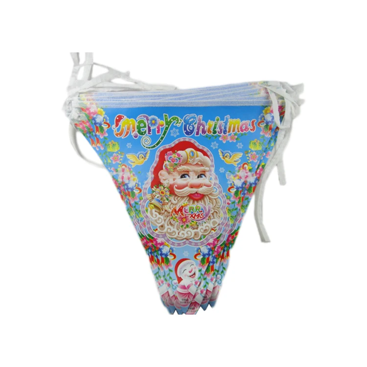 Customized Shape and design Pennants String Flag Triangle Bunting Banner For advertising