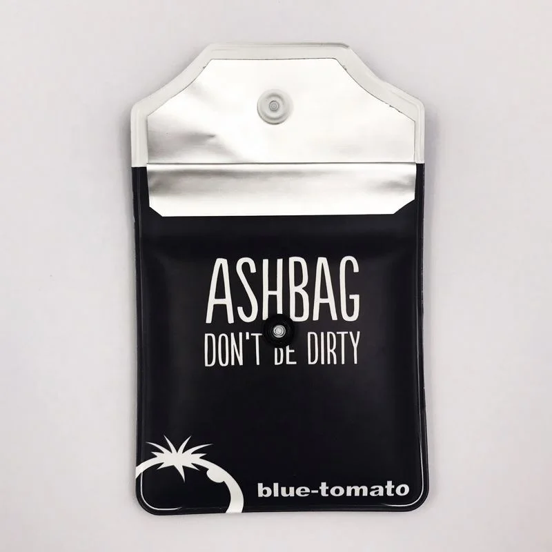 TB3Custom Logo Mini Travel Carry Ash Bag Disposable Aluminium Foil EVA PVC Pockets Ashtray Pouch