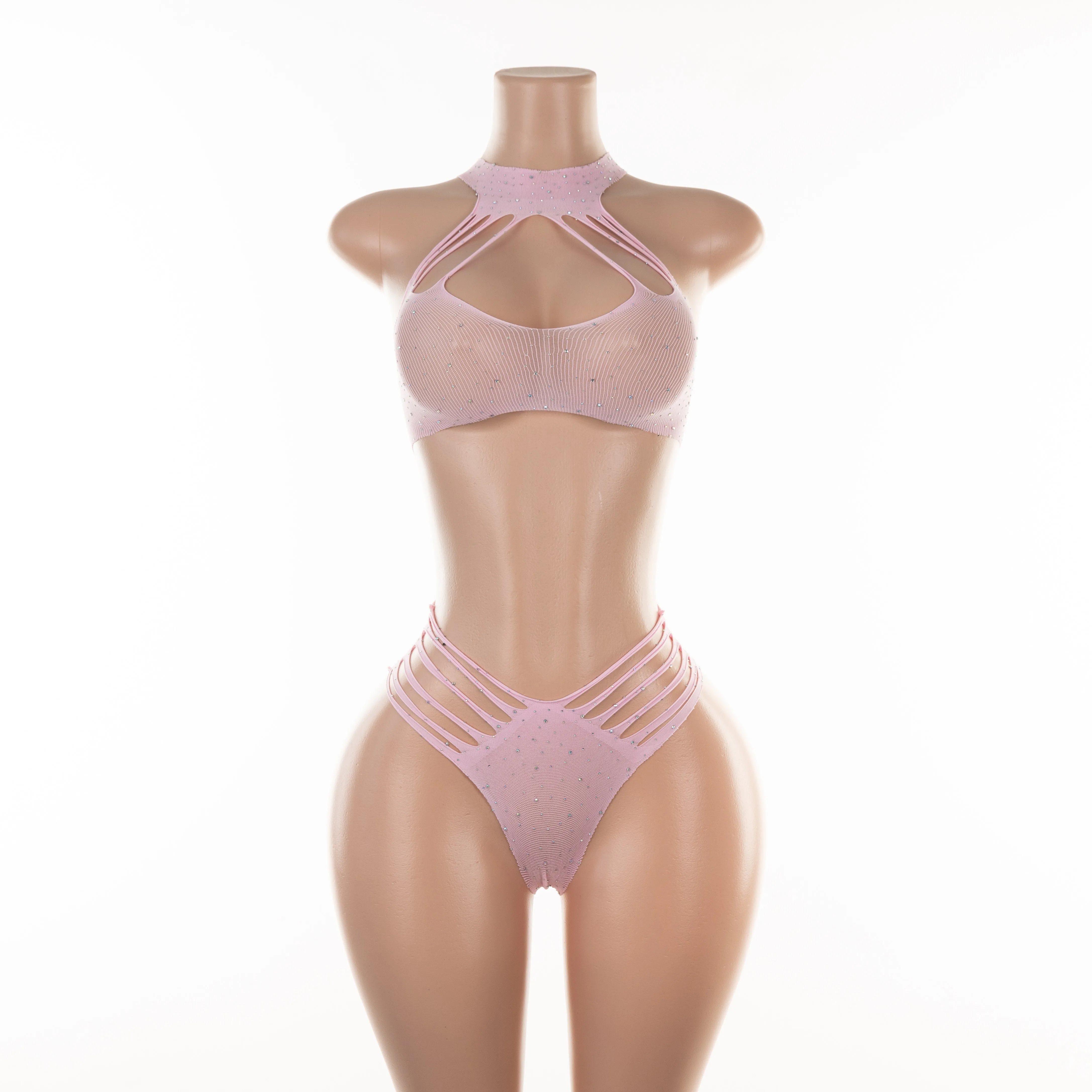 Elites Wholesale Top Quality Cheap Price Women Pink Lace Sexy Lingerie