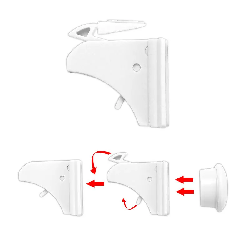  Adhesive Cabinet Fridge Drawer Lock Children Security Products Baby Magnetic Child