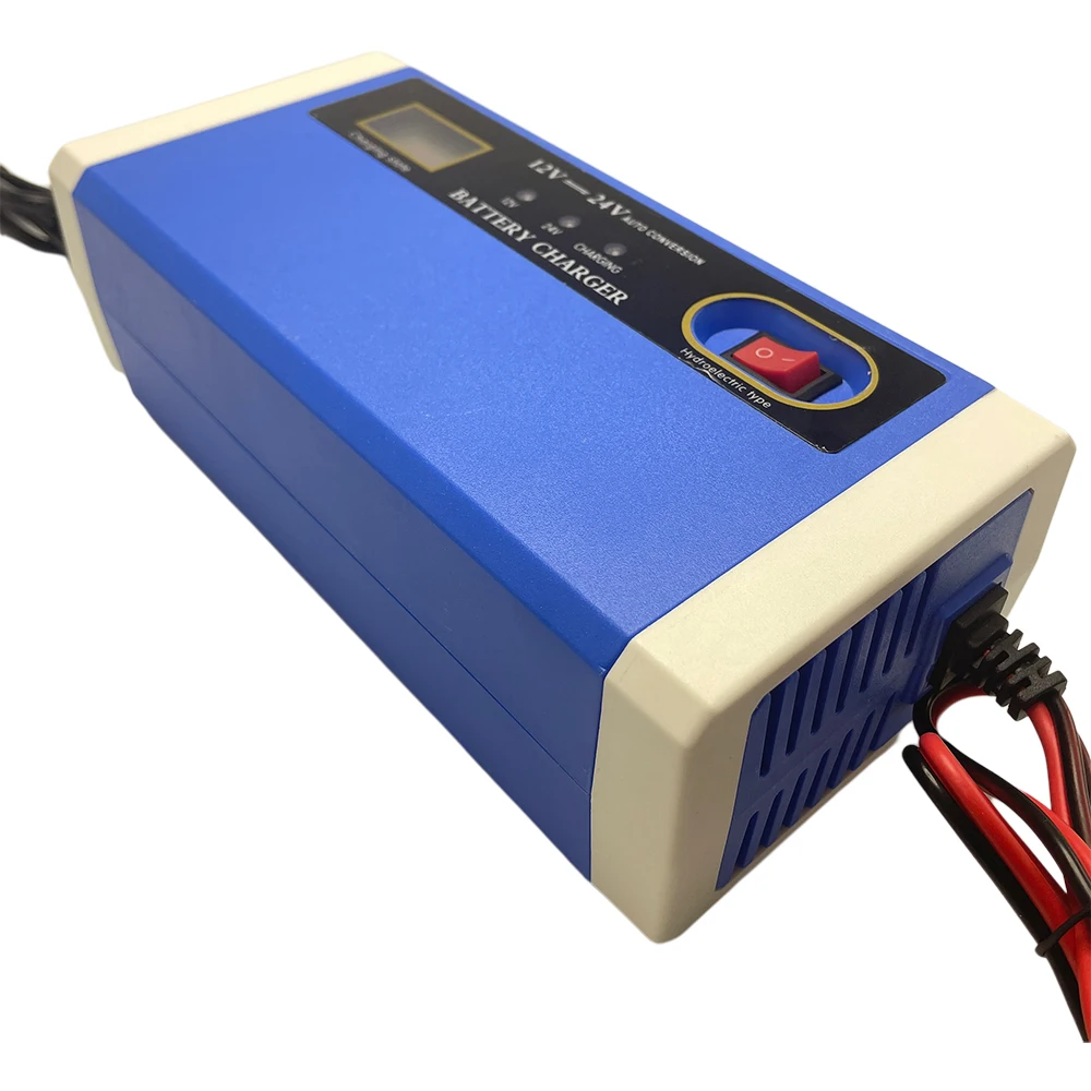 China Manufacturer Plastic 12V 24V 5A 10A Digital Lead Acid Battery Charger Auto Car Motorcycles Charger