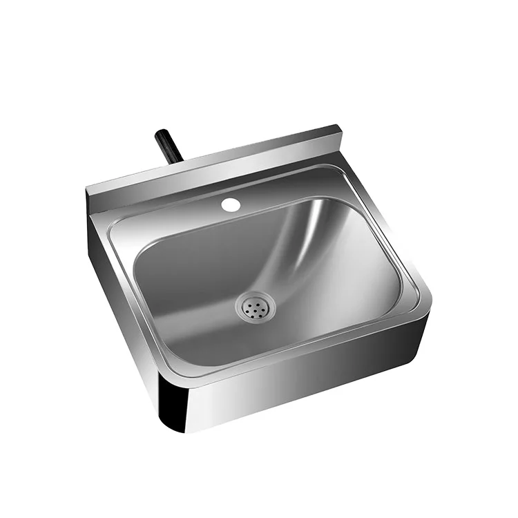 Популярная Прочная прямоугольная раковина для ванной комнаты настенная из нержавеющей стали умывальник