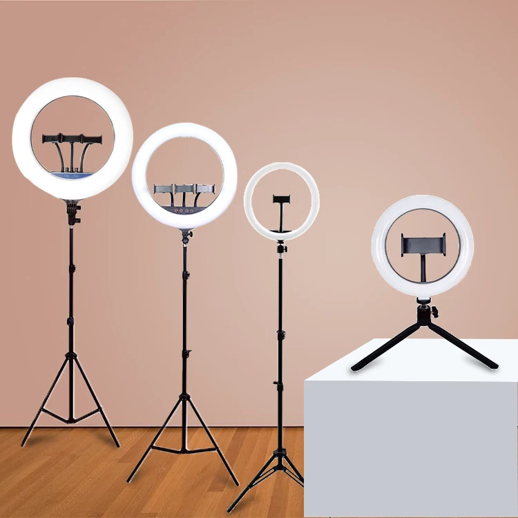 Custom Wholesale Video Light Led  6 8 10 12 13 14 16 18 inch Ring Lights Professional Live Stream With Tripod Stand Ring Light