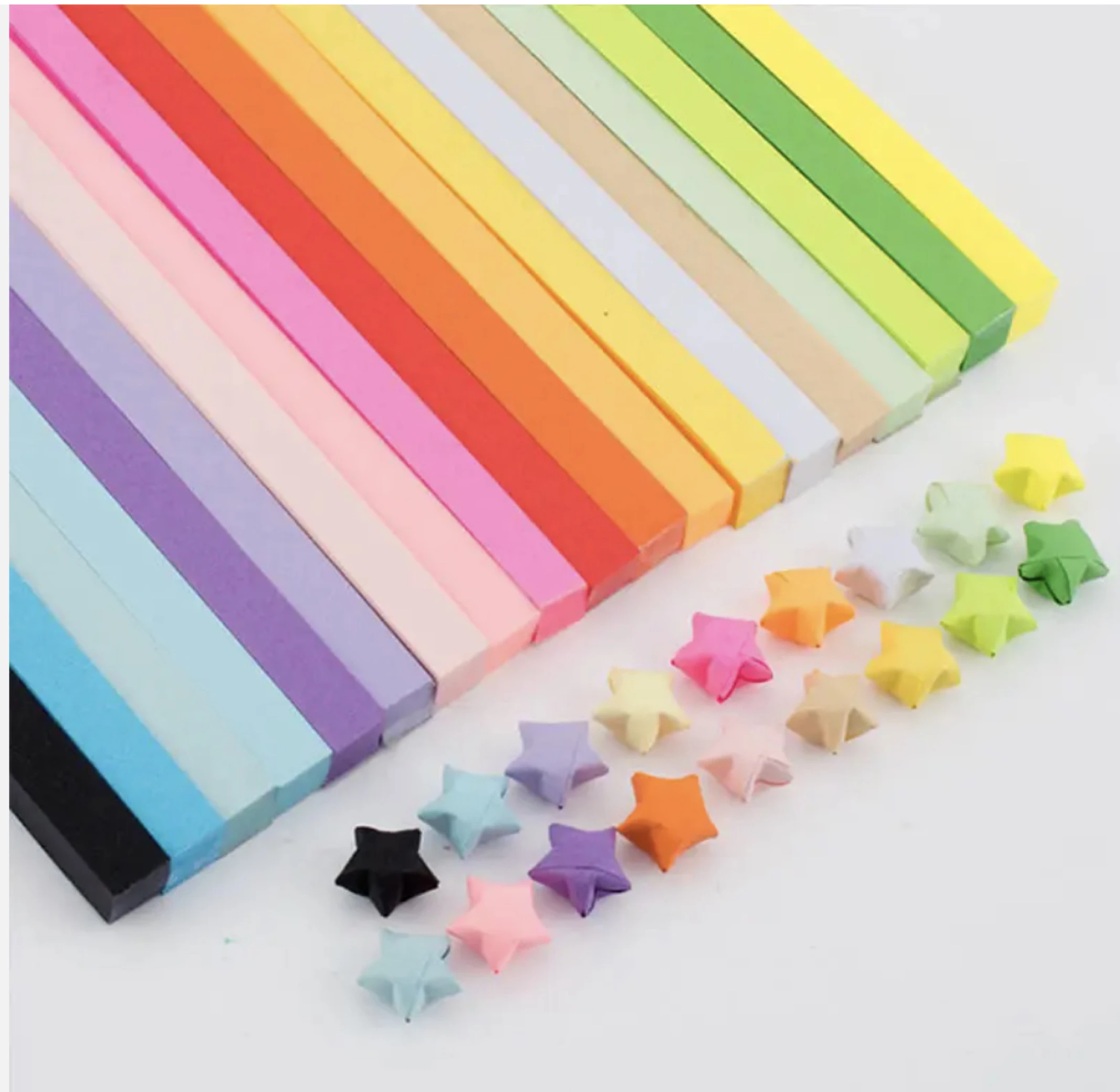 Uncoated Crepe Paper Kaolinite 27 color paper pentagrams in stock