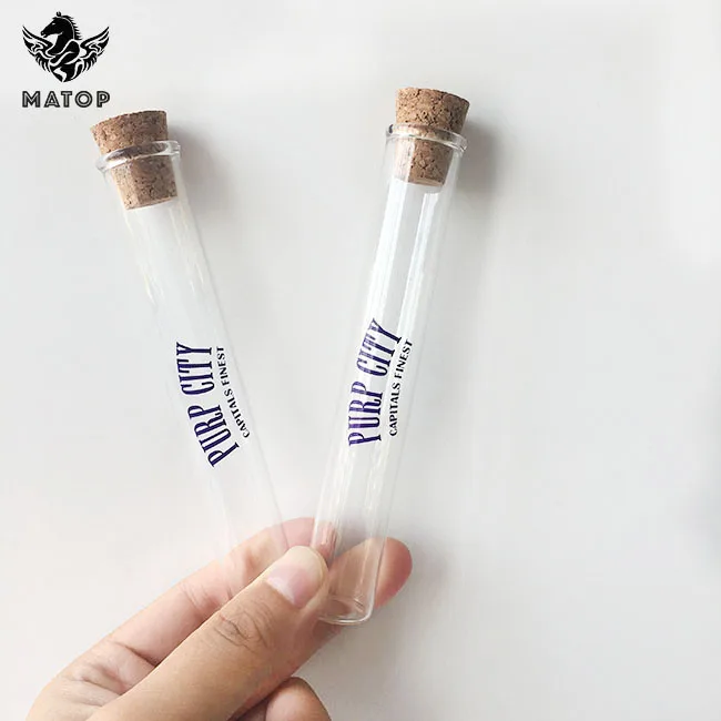  Тестовая трубка печать логотипа клиента плоское дно стекло с пробкой для Preroll пищевой 500 шт/ctn Avaliable Packaing 3000 шт CN;SHG