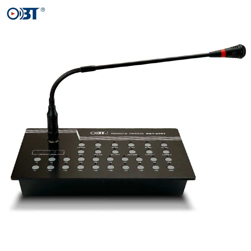 OBT-8051 с дистанционным цифровым управлением зоны оповещения по громкой связи с микрофоном для акустическая система