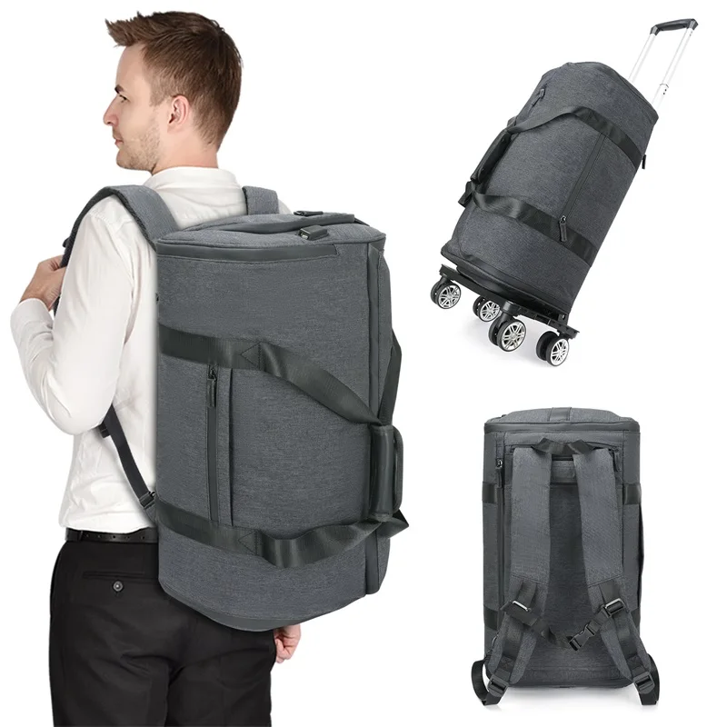 OEM Men Rolling Garment Cover Unisex Foldable Travel Suit Bag with Shoe Pocket Garment Suite case Travelling Bags Luggage