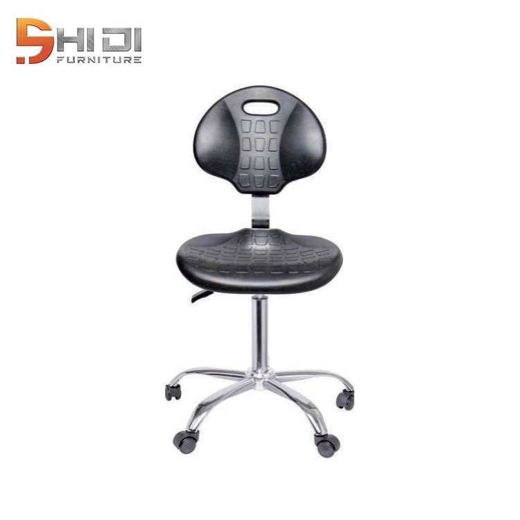 Antistatic PU Foaming Adjustable Swivel Clean Room Laboratory Office Staff ESD stool Chairs With Wheel