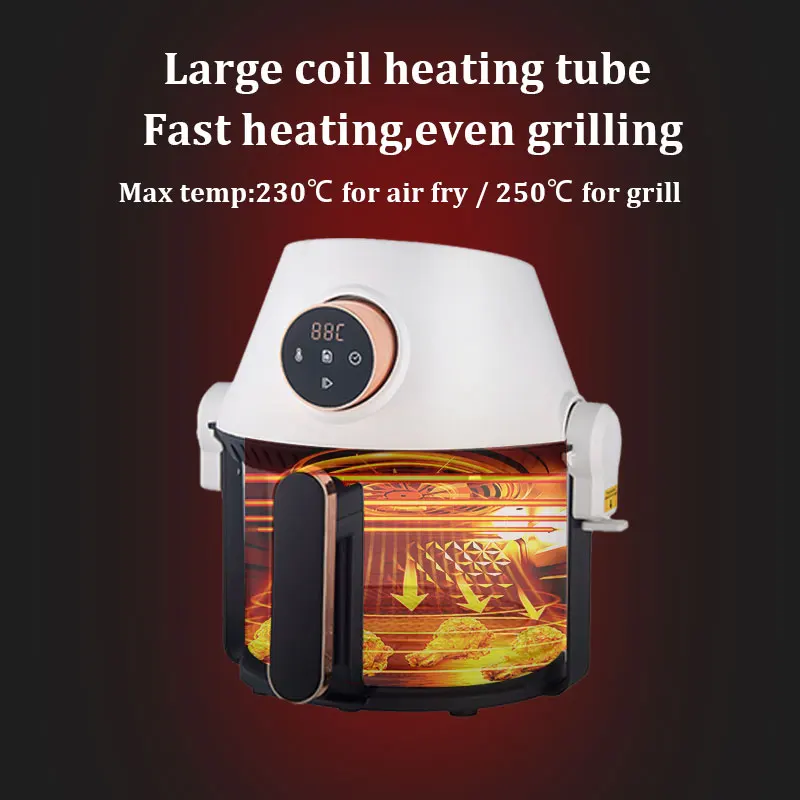 DEWEISI electric oilless cooker electric oilless cooker air fryer with flip air brake digital air fryer with lcd displays