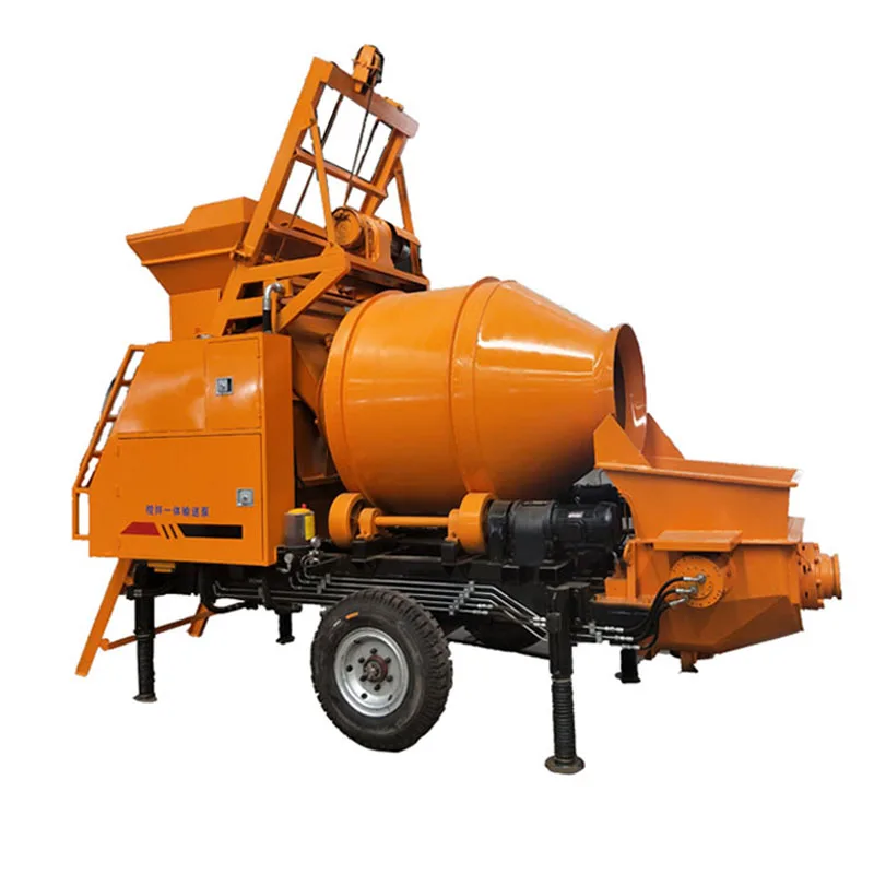China Supply Price Diesel Hydraulic Concrete Mixer Pump Mini With Trailer Concrete Mixer Pump Price