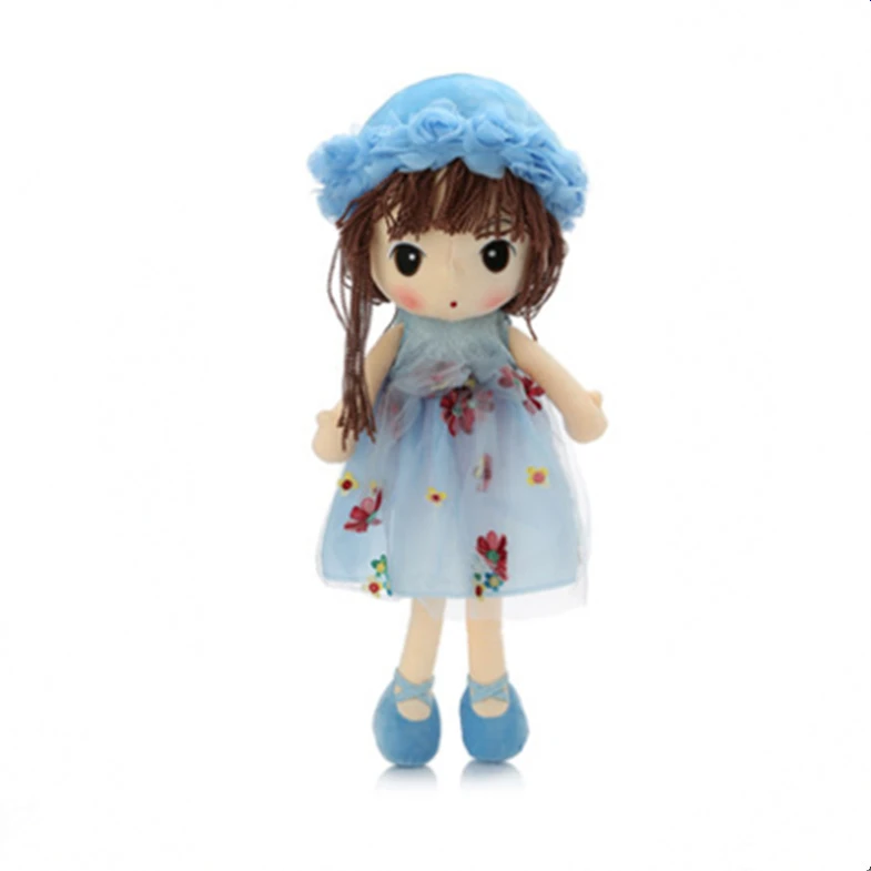 oem plush angel girl toy doll/sweet stuffed flower fairy girl wearing gauzy dress /kids comfort cuddle sleeping toy