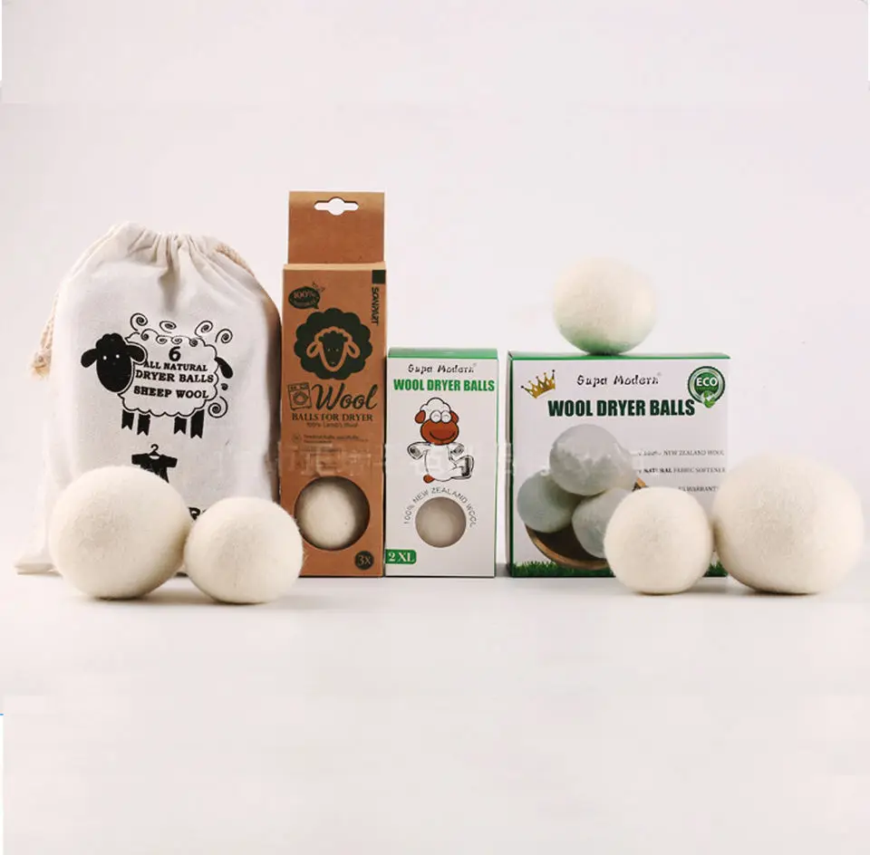 Хит продаж, новый тренд в США, 2023 шарики для сушки органической шерсти, для стиральной машины