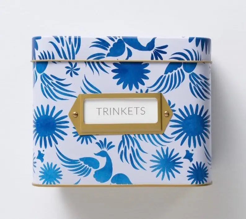 Wholesale Personalized 7X5 Metal Kitchen Food Recipe Tin Box With Cards Dividers