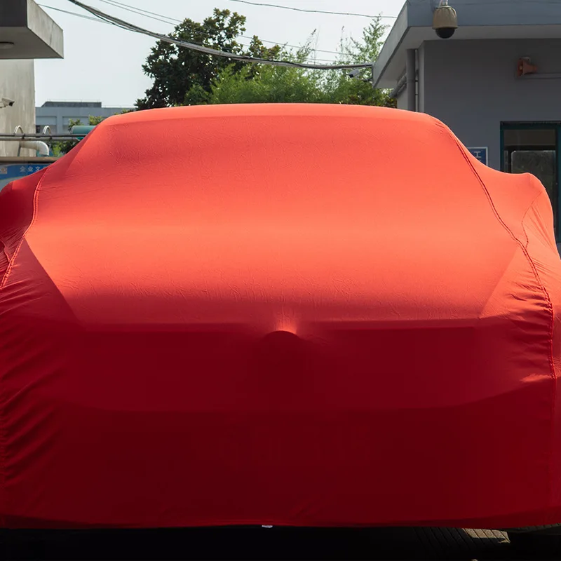 Высококачественный водонепроницаемый пыленепроницаемый черный растягивающийся чехол для автомобиля для дома и улицы с мягким прикосновением