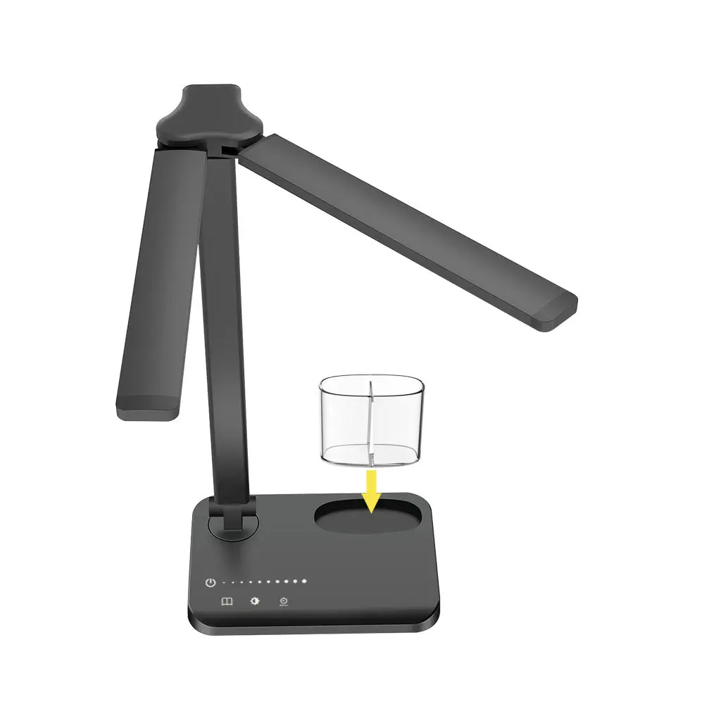 Double Head Charging Flip Folding Led Book Light For Reading Lights Desk Study Lamp Double Shade adjustable Table Lamp
