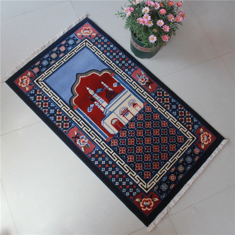 MU Supplier wool thickened sajadah muslim prayer mat janamaz islamic prayer mat customized muslim worship travel prayer mat