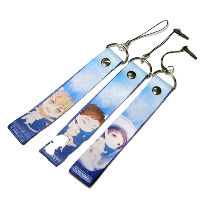 Термотрансферный напечатанный логотип сотовый телефон ремешок шнурок с зажимом