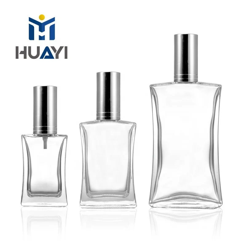 HUAYI оптовая продажа 18/415 винтовая Шея прозрачная 30 мл 50 100 пустая косметическая стеклянная бутылка для духов