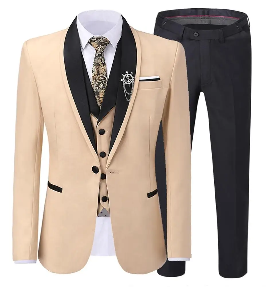 Notch Lapel Slim Fit hot trends man jackets loar ultra sweat sauna suit suit(Blazer+vest+Pants)