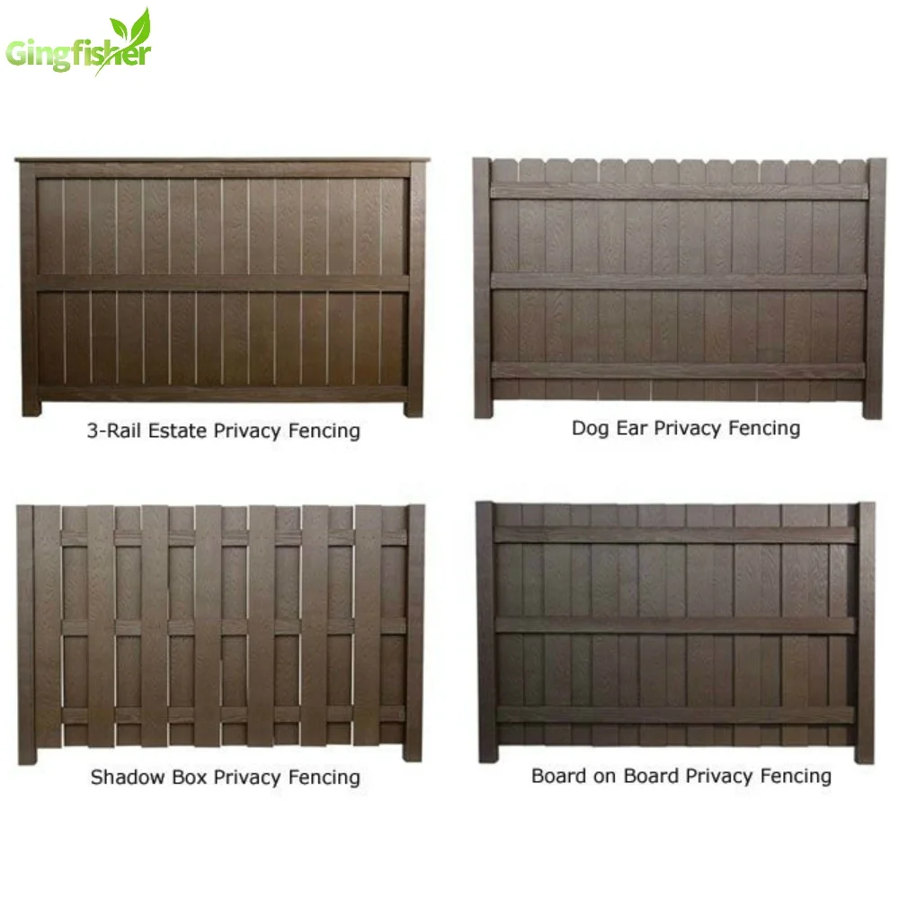 Cheap Wood Plastic Composite WPC Fence Panels Different Design Choice